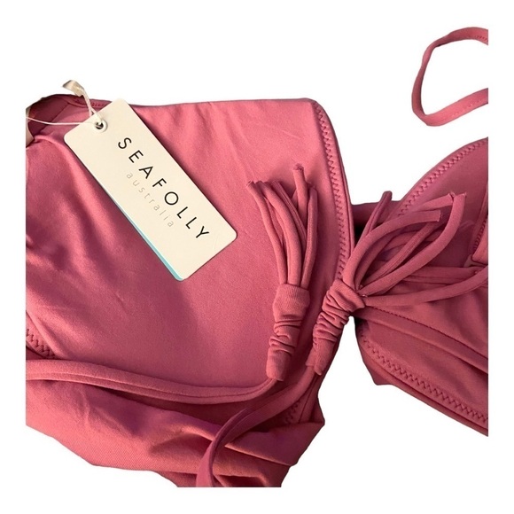 Seafolly Wrap Front Bralette in Berry NWT - Picture 4 of 5